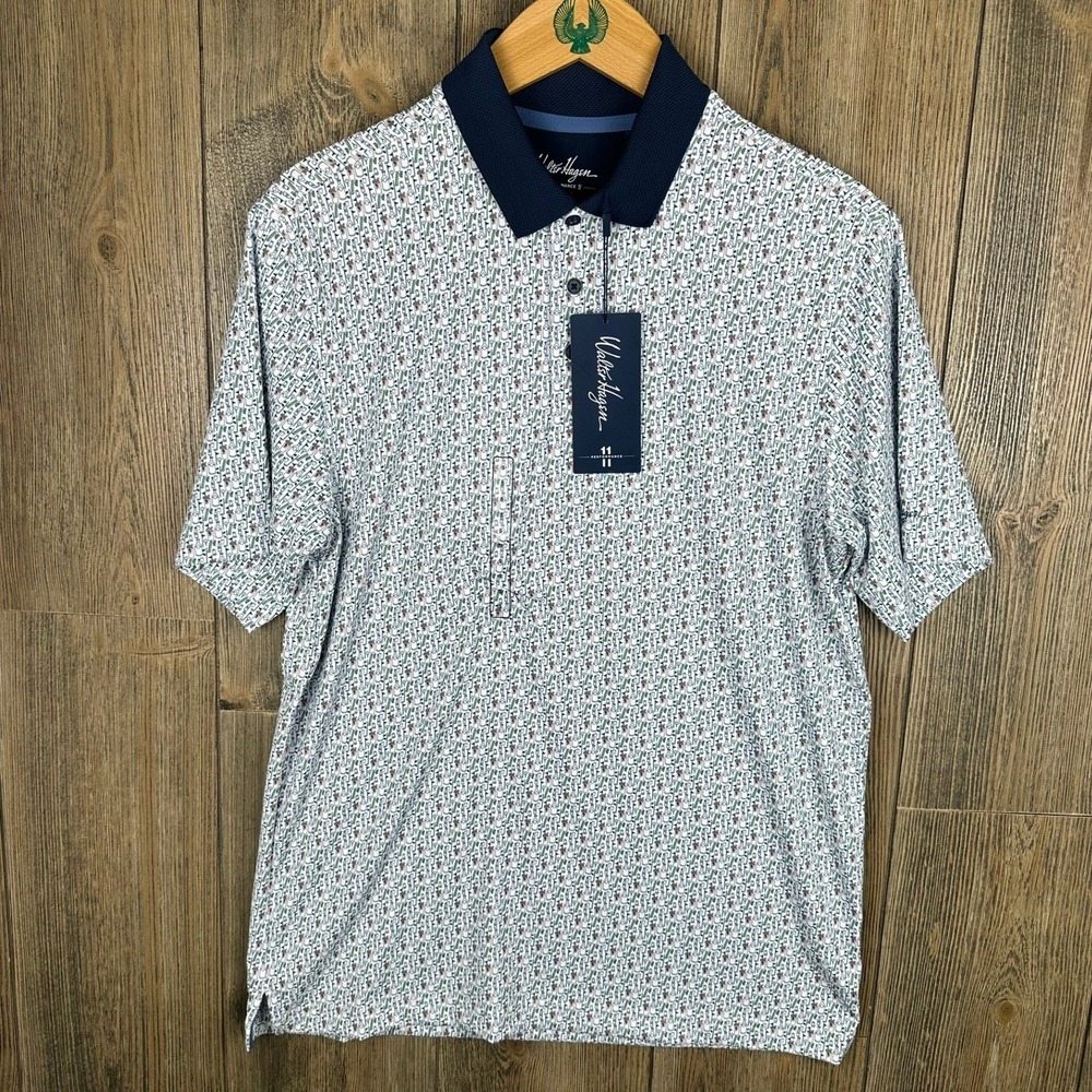 Walter Hagen P11 Print Polo Shirt Bloody Mary Cocktail NWT Mens Size Small - Picture 2 of 8
